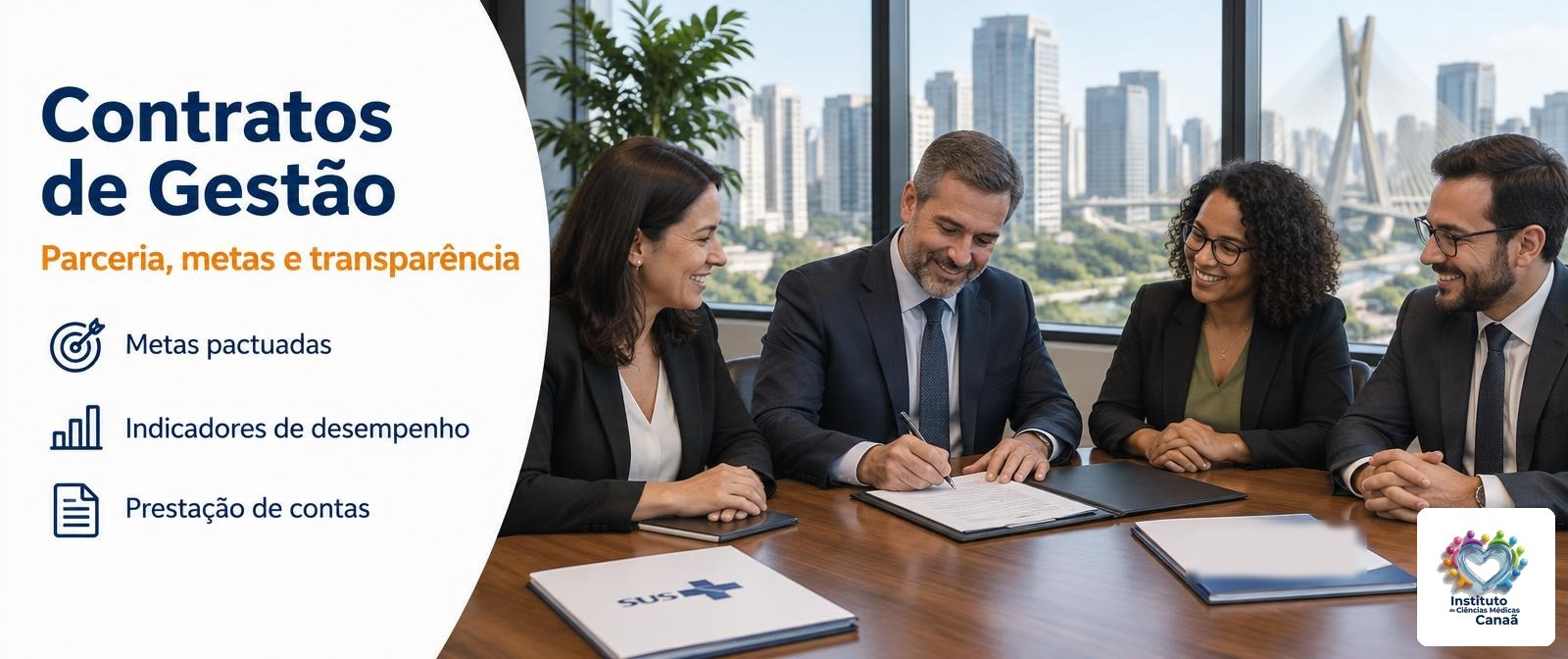 Assinatura de contrato de gestão do Instituto Canaã